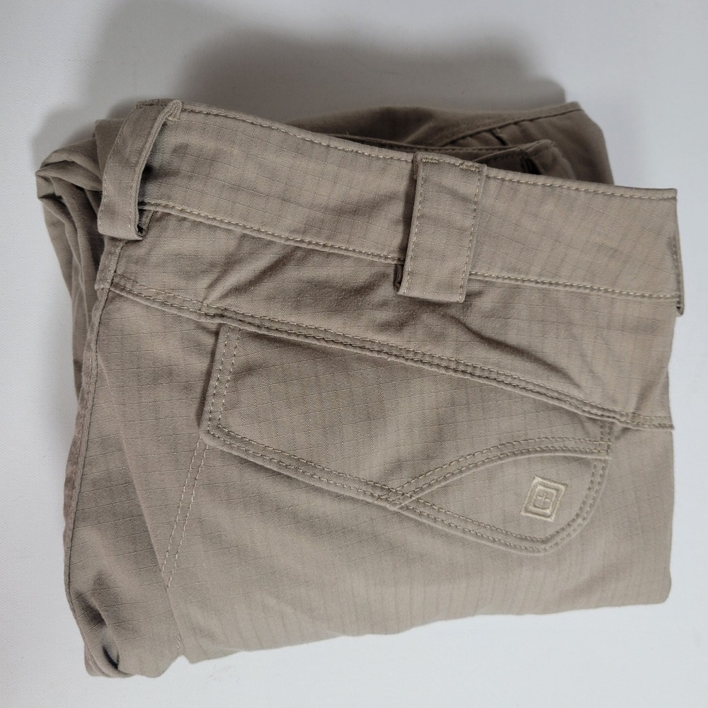 5.11 Tactical Cargo Pants Womens 12 Long Tan Ripstop Gorpcore Techwear Combat - Picture 9 of 9